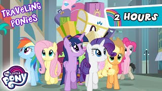 My Little Pony Friendship is Magic  TRIPS 🧳  BEST Traveling Episodes  2 Hours [upl. by Malvina]