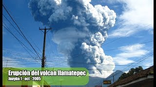 🌋 ERUPCIÓN DEL VOLCAN DE SANTA ANA 2005 Ilamatepec 🌋 visto desde Juayúa [upl. by Akimrehs]