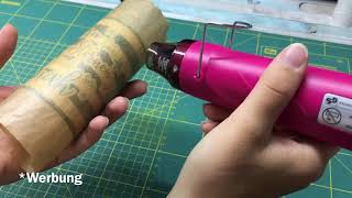 DIY Tutorial Kerze mit Serviettentechnik bedrucken [upl. by Idnarb]