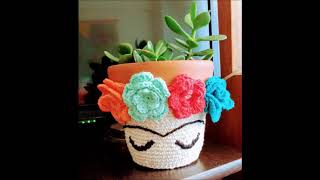 crochet flower pot cover [upl. by Bosson344]