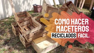 COMO HACER MACETEROS RECICLADOS PARA PLANTAS FACIL Y RAPIDO [upl. by Ioved]