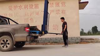 Portable SelfLifting Pallet Loader Pickup Truck Liftgate Forklift Electric 1000 Lb Capacity [upl. by Stoddart]