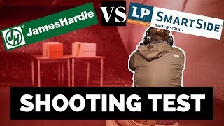 James Hardie® Siding VS LP® Smartside® Siding 9MM Shooting bullet Test [upl. by Sidnee]