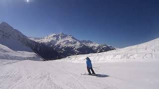 Skiing from Fort to Moulin Chair La Rosiere Bathgate Ski Club March 2024 [upl. by Yrreg671]