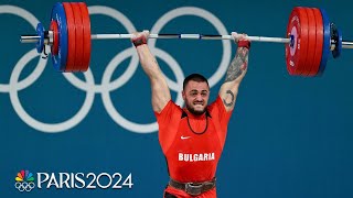 Karlos Nasars THUNDEROUS lift breaks 89kg world record secures gold  Paris Olympics  NBC Sports [upl. by Eadwina]