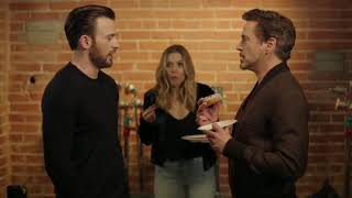 Chris evans  Robert Downey Jr fights for the last donut [upl. by Ecirtra]