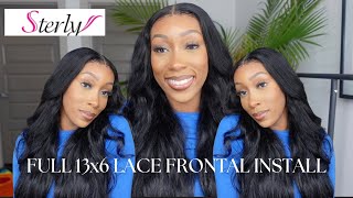 199 STERLY HAIR FULL 13X6 LACE FRONTAL WIG UNBOXING  QUICK INSTALL 30 INCH BODY WAVE WIG [upl. by Gillan]