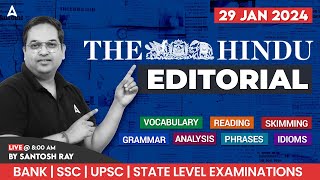 The Hindu Editorial Analysis  The Hindu Vocabulary by Santosh Ray  Bank SSC amp Railway Exams [upl. by Othelia840]