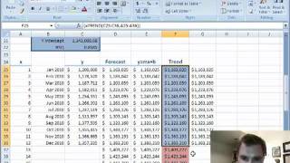 Excel Video 103 Forecasting Part 3 [upl. by Uttica]