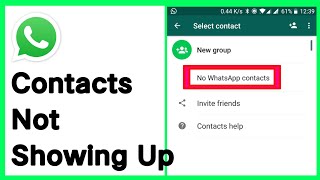 Whatsapp Contacts Not Showing Up  How To Fix No Contacts In Whatsapp [upl. by Eicaj]