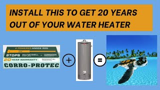 Make your Water Heater Last 20  Years Powered Anode Rod by Corro Protec [upl. by Vijnas]