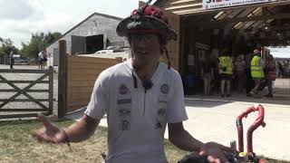 Unicyclist completes round the world challenge [upl. by Ioved]