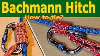 The Bachmann Hitch knot  friction hitch [upl. by Hornstein543]