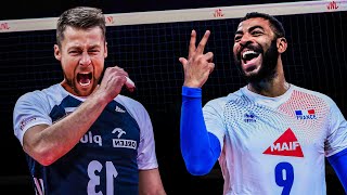 DRAMATIC MATCH  FRANCE vs POLAND  Mens VNL 2021 [upl. by Donnell]