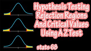 Hypothesis Testing  How To Find Rejection Regions And Critical Values Using A Z Test [upl. by Rein547]