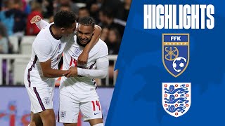 Kosovo U21 05 England U21  Cameron Archer Brace as Young Lions Clinical in Kosovo  Highlights [upl. by Nelrah]