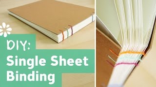 DIY Single Sheet Bookbinding Tutorial  Sea Lemon [upl. by Sass]