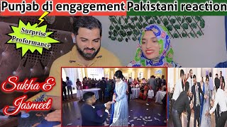 Sukha Jasmeet Surprise Engagement Performance YourFavJodi Reception PerformancePakistani reaction [upl. by Ianteen]