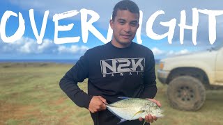 Overnighter Shoreline jigging hawaii fishing 2020 [upl. by Topper]