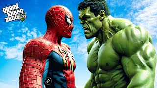 Hulk vs Spiderman RETO comparación Compilación por  1 millón in GTA 5  español spanish mexico [upl. by Inotna]