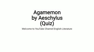 Agamemnon by Aeschylus Mcqs Urdu Hindi  Oresteia Tribology English Literature [upl. by Tatiana]