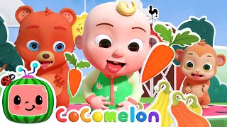 Yes Yes Vegetables with Baby Animals  CoComelon Nursery Rhymes amp Kids Songs [upl. by Eisaj]