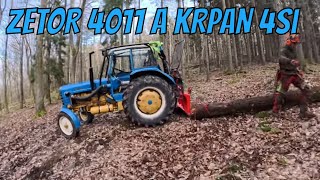 ZETOR 4011 POWER KRPAN 4Si STIHL MS 500i in the forest 32024 [upl. by Liscomb]