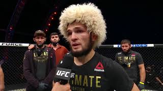 Khabib Nurmagomedov Announces Retirement  UFC 254 [upl. by Eneryt]