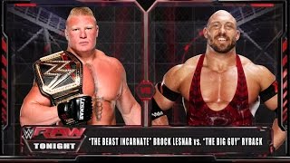 WWE RAW 14  Brock Lesnar vs Ryback  WWE RAW Full Match HD [upl. by Ias]