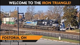 Fostoria Ohio USA  Virtual Railfan LIVE [upl. by Nohtanhoj623]