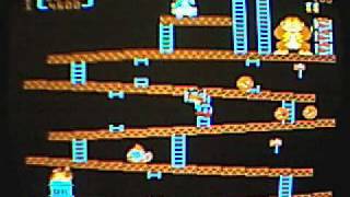 Donkey Kong with rarely seen intro screen on Atari XEGS [upl. by Kcinomod647]