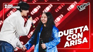 Annamaria e Arisa duettano con “Amor Mio” di Mina  The Voice Kids 3 Blind Auditions [upl. by Clere]