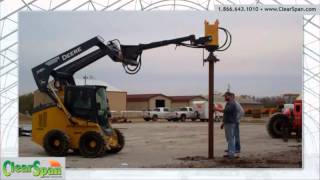 ClearSpan Helical Anchor Installation for Tension Fabric Buildings [upl. by Nadine]