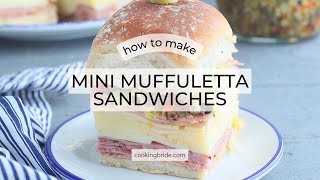 Mini Muffuletta Sandwiches Recipe [upl. by Bibbie]