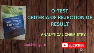 Qtestcriteriaofrejectionofresultanalyticalchemistry [upl. by Simaj]