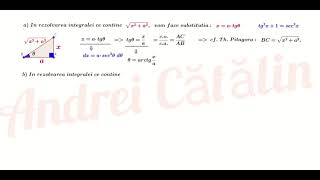 Substitutii trigonometrice folosind triunghiul dreptunghic [upl. by Zarihs]