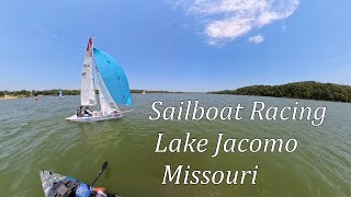 Sailboat Racing at Lake Jacomo Missouri [upl. by Tedder353]