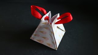 Origami Schachtel Basteln mit Papier für Geschenk an Hochzeit Weihnachten amp Geburtstag W [upl. by Darcie]