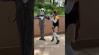 Jack and Sally Meeting at EPCOT in preparation for Halloween 2023 [upl. by Torres]