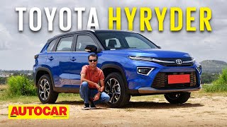 2022 Toyota Urban Cruiser Hyryder review Creta rivaling strong hybrid  First Drive  Autocar India [upl. by Nnaeinahpets]