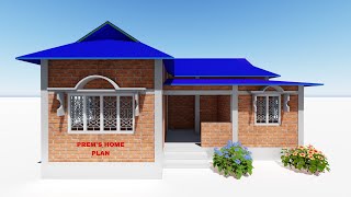 TINSHADE 3 rooms house plan by prems home plan  village style tin shade home design [upl. by Iuqcaj328]