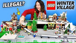 Starting A LEGO Winter Village City Update with Motorized Train [upl. by Saxena]