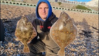 First plaice of the year what a cracking start fishing the plaice capital of the UK Brighton beach [upl. by Awad]