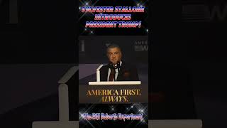 Stallone introduces Trump trending shorts news maga trump viral youtubeshorts fyp [upl. by Sedaiuqlem893]