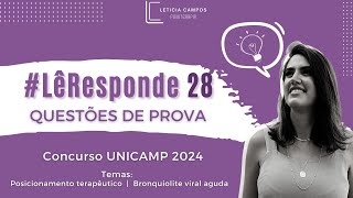 LêResponde 28 questões do concurso para Fisioterapeuta da UNICAMP 2024 [upl. by Herrington689]