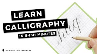 Learn Calligraphy in 5ish Minutes With Just a PENCIL [upl. by Erfert]