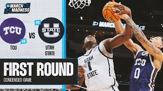 Utah State vs TCU  First Round NCAA tournament highlights [upl. by Coryden]