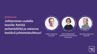 Webinaaritallenne Johtaminen uudelle tasolle 112024 [upl. by Teodoro]