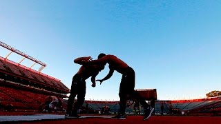 Heres how Rutgers wrestlers prepare for outdoor match [upl. by Gnuhp218]