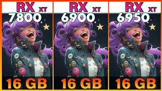 RX 7800 XT vs RX 6900 XT vs RX 6950 XT Tested in 10 Games  1440p vs 4K [upl. by Borek]